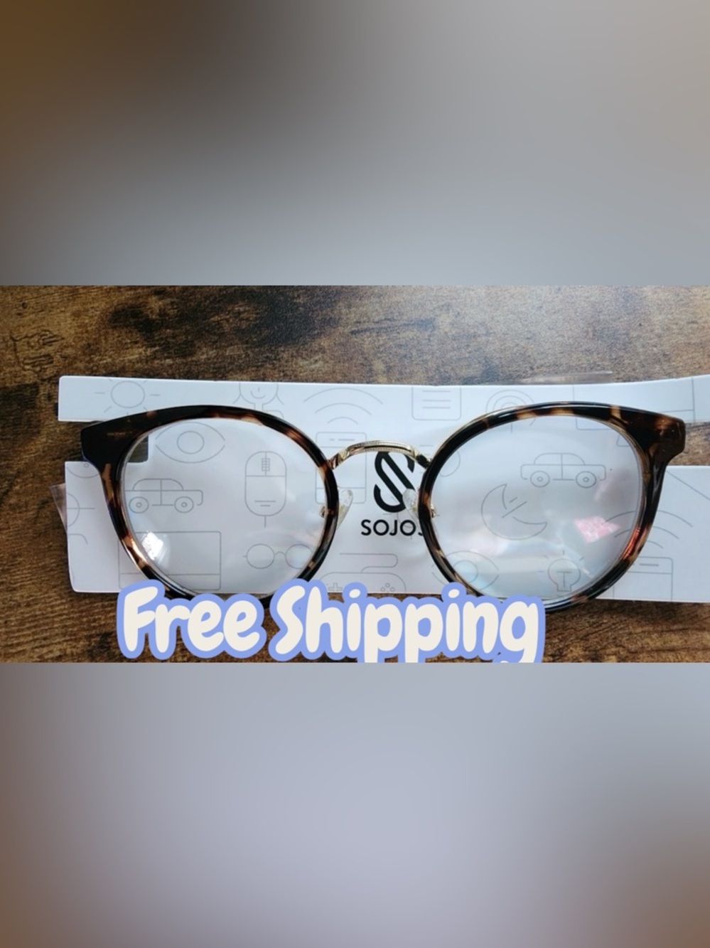 SOJOS Retro Round Blue Light Frame/Anti Blue Light Lens  Tortoise Frame NWT